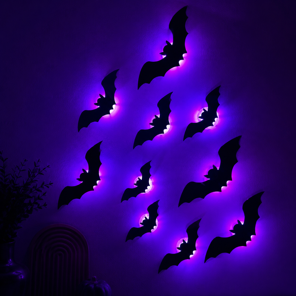 LED 3D Bat Decorations