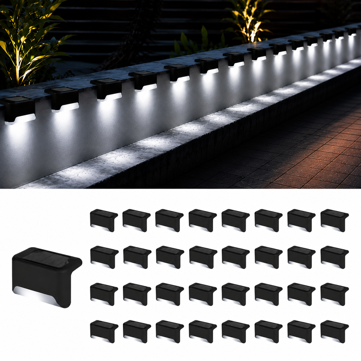 Solar Deck Lights Set