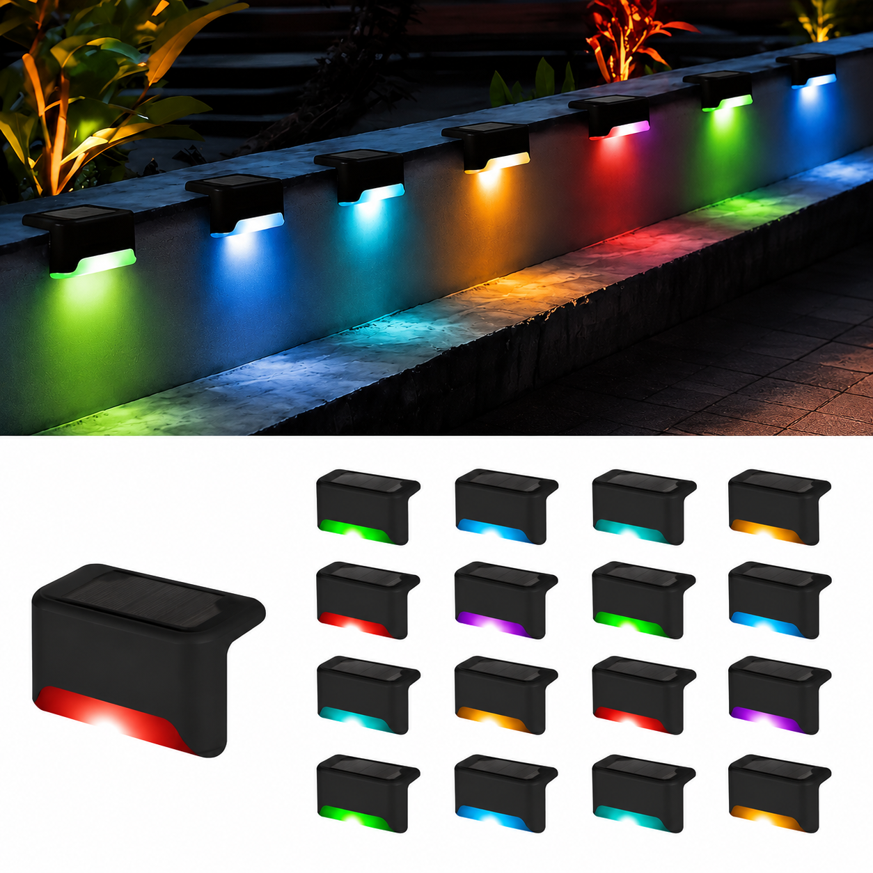 Solar Deck Lights Set