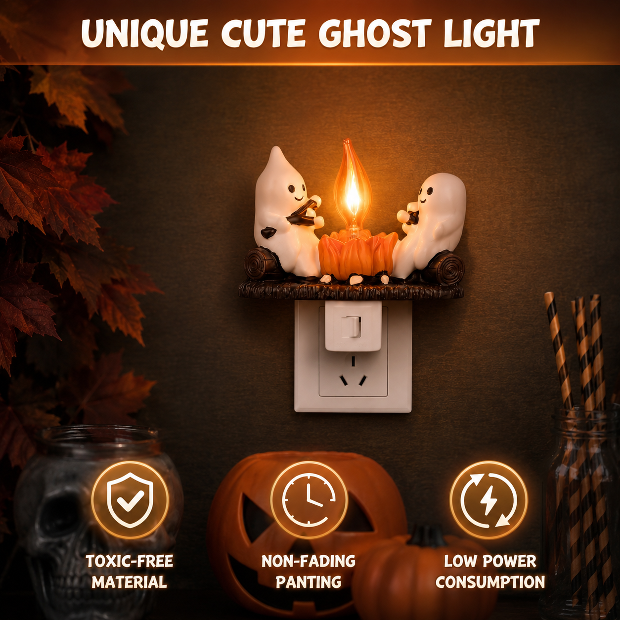 Halloween Ghost Campfire Light