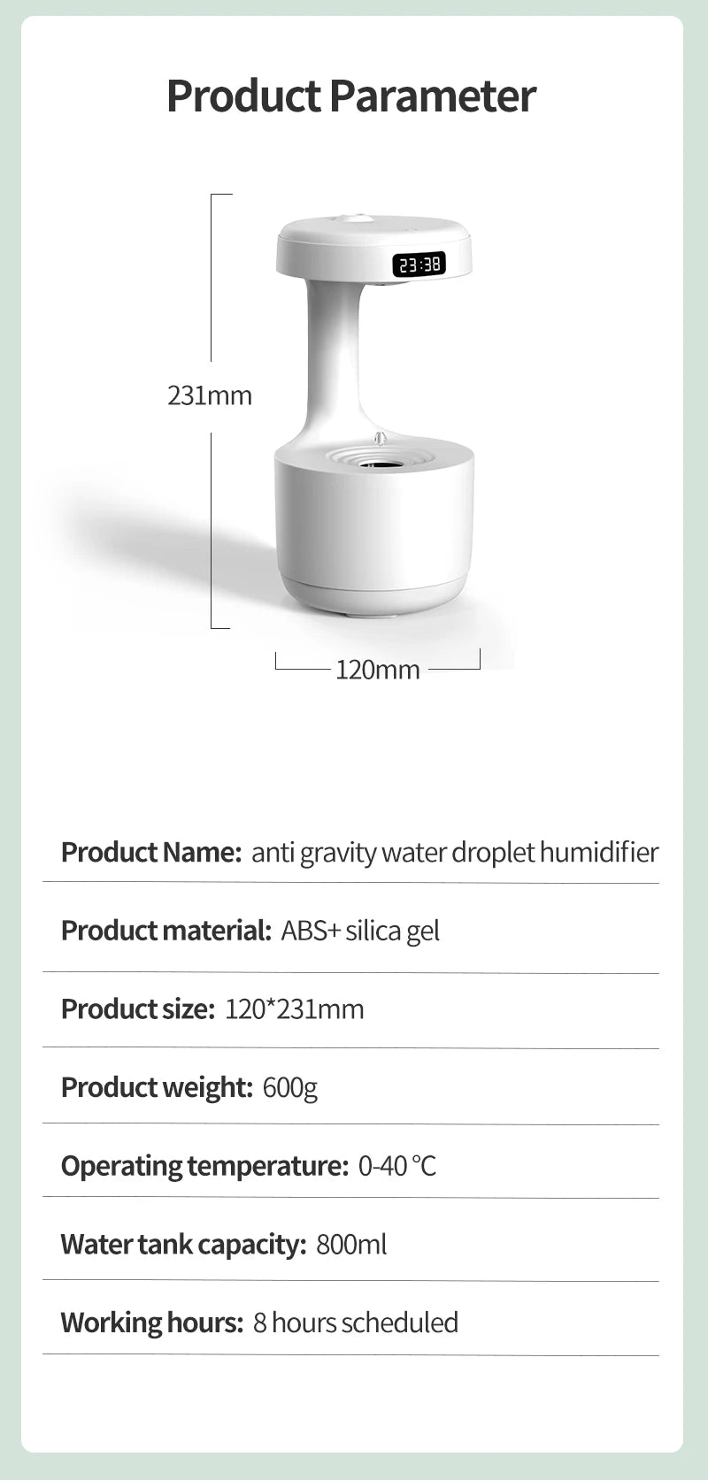 Gravity Mist Humidifier