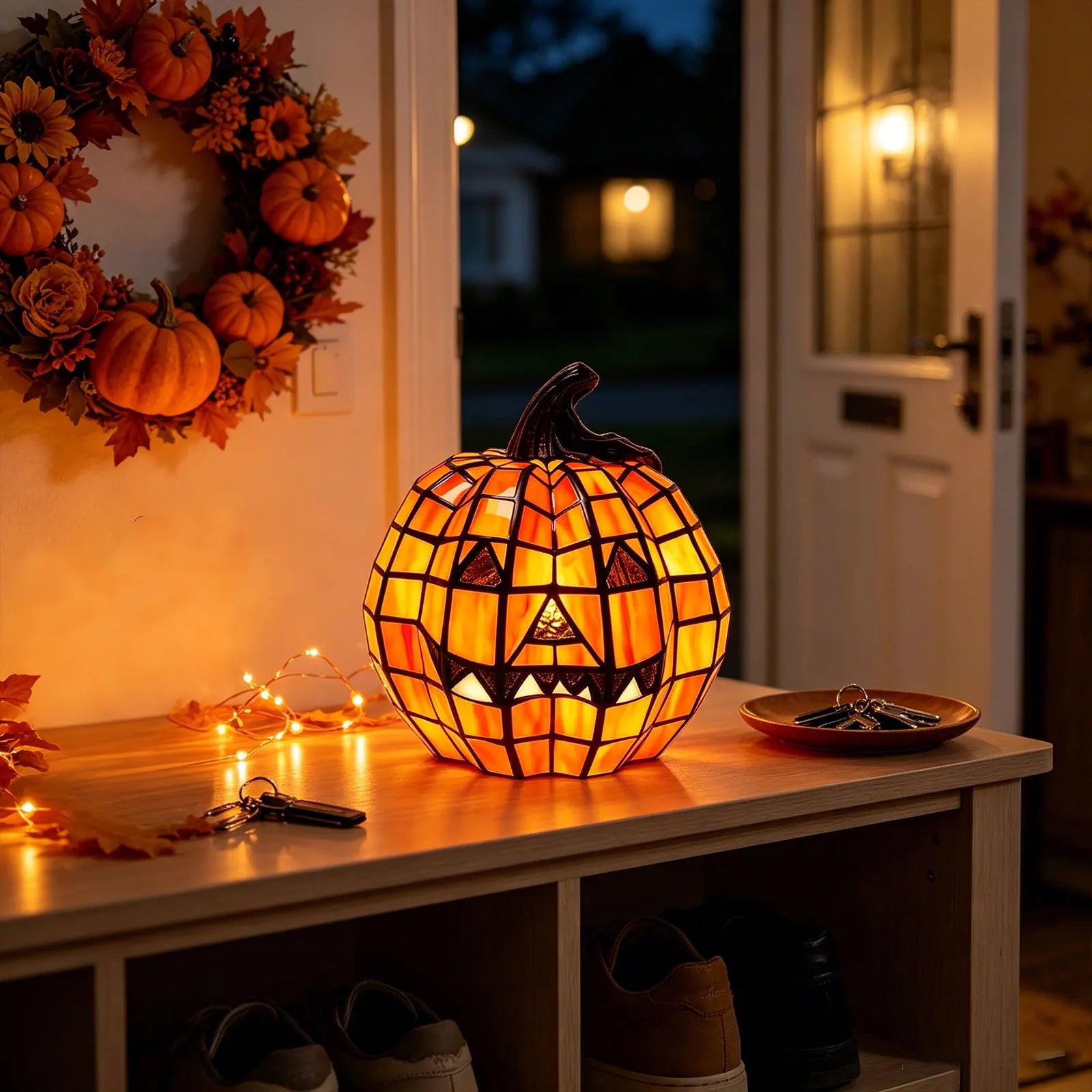 Resin Pumpkin Lantern